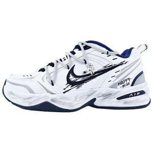 Nike Air Monarch 4 Скользоустойчивые и износостойкие поддерживающие кроссовки низкие массивные унисекс белые