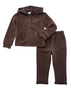 Великолепный комплект из 2 предметов: худи и брюки для приключений Splendid, коричневый