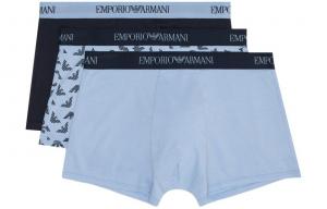 SS24 Трусы мужские 3 шт EMPORIO ARMANI, 3 шт (Синий+Темно-синий)