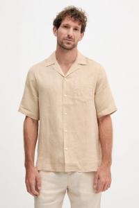 Льняная рубашка Frescobol Carioca, бежевый