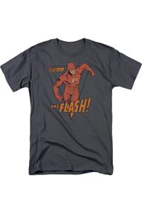 Футболка с коротким рукавом для взрослых DC Comics Flash Whirlwind Gildan, цвет charcoal