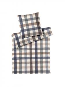 Уютное клетчатое постельное белье в разноцветных синих тонах Elegante, 135 x 200 + 80 x 80 см