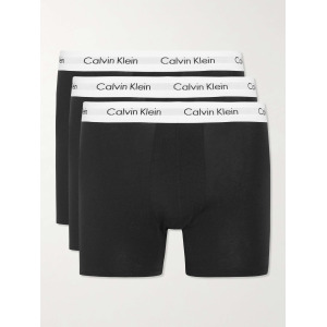 Комплект из трех трусов-боксеров из эластичного хлопка CALVIN KLEIN UNDERWEAR, черный