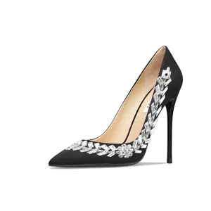 Suyymakk Туфли на высоком тонком каблуке женские, черные