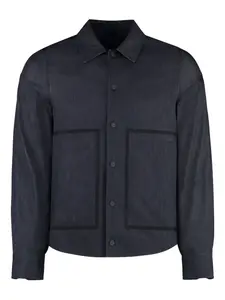 Куртка-рубашка с контрастной строчкой Roberto Ricci Designs, синий