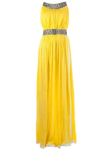Платье с кружевной отделкой Cristiano Burani, желтый