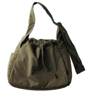 Полиэстеровая наплечная сумка для женщин оливкового зеленого цвета UNIQLO, оливковый