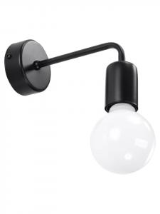 Настенный светильник DONATO из черной стали. Минималистичный декоративный светильник в стиле лофт. Красивые светильники