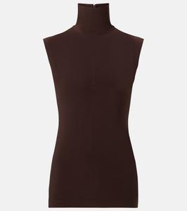 Джерси топ Norma Kamali, коричневый