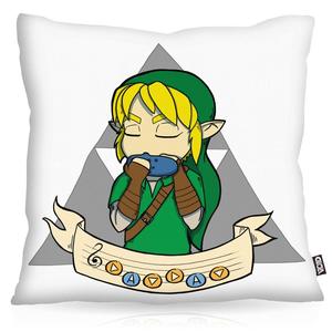 Чехол на подушку VOID Song of Time, чехол для подушки из полиэстера, водонепроницаемый, для улицы и для использования в помещении, hyrule ocarina, размер подушки: 60 x 60 см, цвет подушки: белый