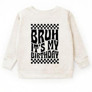 Футболка Bruh it's my birthday в клетку The Juniper Shop, Natural