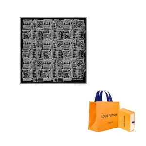 LOUIS VUITTON Шёлковый шарф Mulberry чёрный, Black