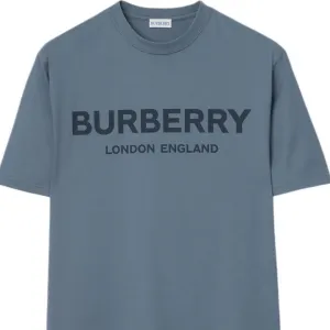 Burberry Футболка Men's Carbon Blue Crew Neck Moderate Straight Fit
