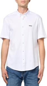 BOSS Мужская рубашка с коротким рукавом, White Oak