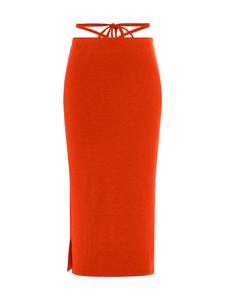 Юбка до колена LSCN BY LASCANA, красный