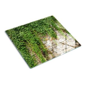 TULUP Стеклянная тарелка 60x52 см, «Зеленый плющ»