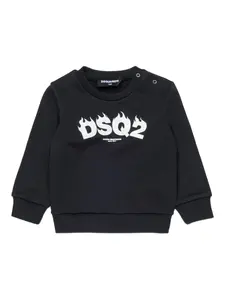 Толстовка с логотипом Dsquared2 Kids, черный