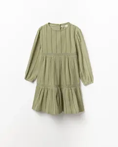 Платье-рубашка с плоским вырезом Sfera, зеленый