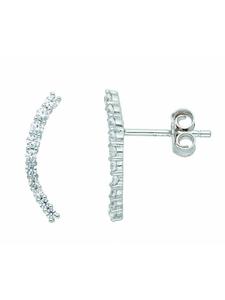 Adeliás Женские серьги-гвоздики из серебра 925 пробы с кубическим цирконием в серебре