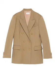 Двубортный блейзер из эластичной шерсти P.A.R.O.S.H., нейтральный