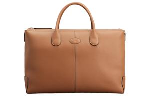 DI Кожаная плечевая сумка через плечо большая мужская коричневая TOD'S