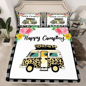 Erosebridal Комплект постельного белья Kids Camper Theme с ботаническими цветами, Multi 27