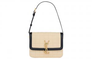 SOLFERINO Сумка из замши с телячьей кожей Tofu, кроссбоди, через плечо, женская SAINT LAURENT, basic set (bag+dust bag)