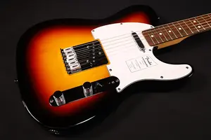 Fender Standard Telecaster с грифом из лаврового дерева и белым пластиковым щитом, 3-цветный солнечный взрыв 291