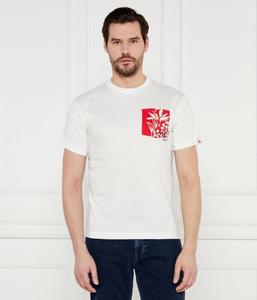 Футболка мужская Replay с красным принтом, белый