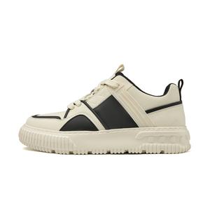 Низкие скейтбордские кроссовки мужские AOKANG, цвет экрю/черный