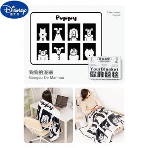 Disney Плед для сна 110х150 см, флис, утолщенный, цвет Dog's Comic Strips