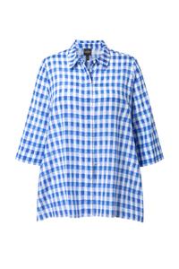 Блуза Ulla Popken, индиго/белый