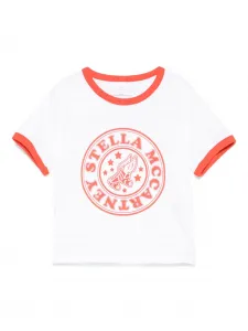 Футболка с логотипом Stella McCartney Kids, белый