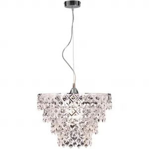 Подвесной светильник näve Fancy E27 1 шт. 1x E27 без лампы, макс. 40 Вт, с акриловой подвеской в форме кристалла, высота 120 см Näve, Klar
