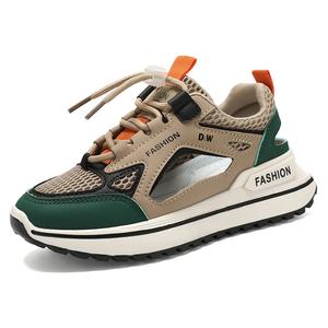 Кроссовки для бега с низким верхом, противоскользящие, с амортизацией, устойчивые к истиранию и ударам, детские D&W, хаки/зеленый