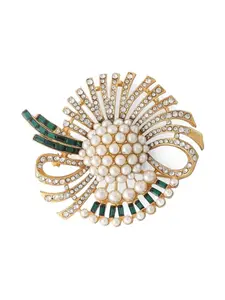 Брошь с кристаллами DOLCE & GABBANA, золотой