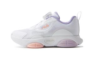 Дышащие амортизирующие низкие детские беговые кроссовки бело-фиолетовые для детей 3-7 лет FILA KIDS
