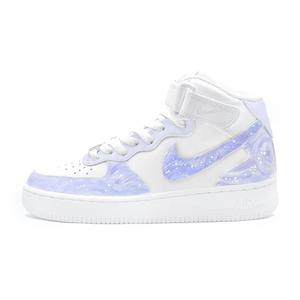 Женские кроссовки Air Force 1 Misty Abrasion Resistant Balance Mid top White Nike, фиолетовый