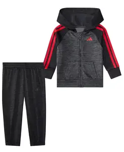 Детский комплект для мальчиков из двух предметов: худи и брюки-джоггеры с эластичным поясом Adidas