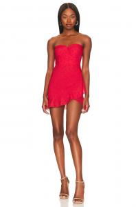 Платье MORE TO COME Marcine Strapless, красный