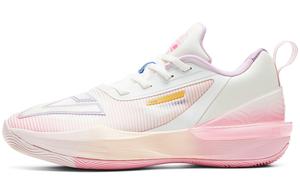 Баскетбольные кроссовки State Maximums Trigonometric 3.0 для мужчин с низким верхом, кремового цвета, розового и фиолетового цвета Peak