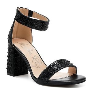 Женские босоножки Cady на устойчивом каблуке с пайетками и стразами London Rag, Black