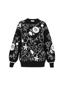 Женский свитер черного цвета usha FESTIVAL