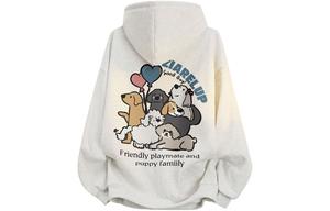 Толстовка Unisex Hooded Moderate Heavyweight ZIAREL, белый heather серый