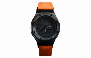 Мужские часы CASIO Liquid Crystal/Analog Dual Display Series 44 мм черные