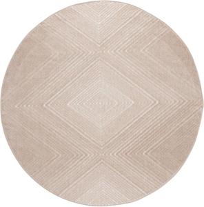 Ковер SAFAVIEH, 201 x 201 см, Stella Collection, круглый, бежевый и бежевый, геометрический рисунок, идеален для помещений с высокой проходимостью в гостиной, спальне, столовой (STA112E)