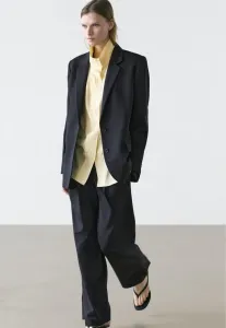 Сверхтонкий двубортный блейзер Massimo Dutti, Dark Blue