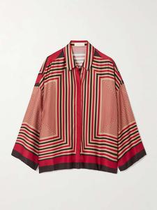 Атласная рубашка с принтом Cora Faithfull, красный