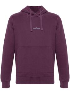 Stone Island хлопковая толстовка с капюшоном, фиолетовый