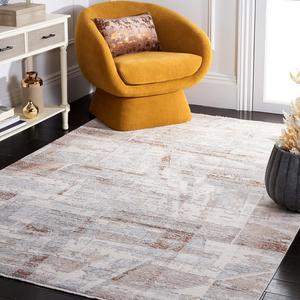 Ковер SAFAVIEH, 153 x 249 см, Marmara Collection, Beige & Blue Rust, современный дизайн, не линяет и прост в уходе, идеален для помещений с высокой проходимостью в гостиной, спальне (MRM306B)